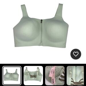 VICTORIA SECRET ,Adore Me Women's Gray Zip-Front sport Bra, high support, 36DD